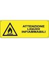 Cartello 'attenzione liquidi infiammabili'