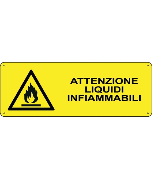 Cartello 'attenzione liquidi infiammabili' Cartello 'attenzione liquidi infiammabili'