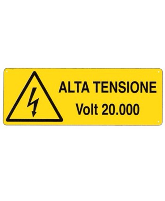 Cartello 'alta tensione Volt 20.000' Cartello 'alta tensione Volt 20.000'