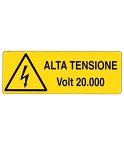 etichette adesive 'alta tensione Volt 20.000'