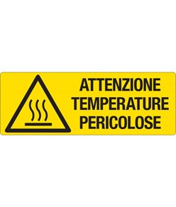 etichette adesive  attenzione temperature pericolose