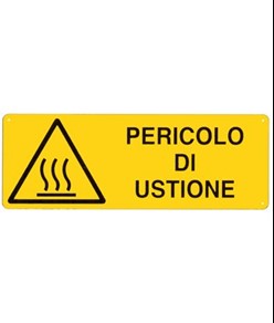 Cartello 'pericolo di ustione'