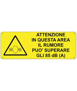 etichette adesive  attenzione in questa area il rumore può superare gli 85 dB(A)