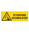 Cartello 'attenzione accumulatori'