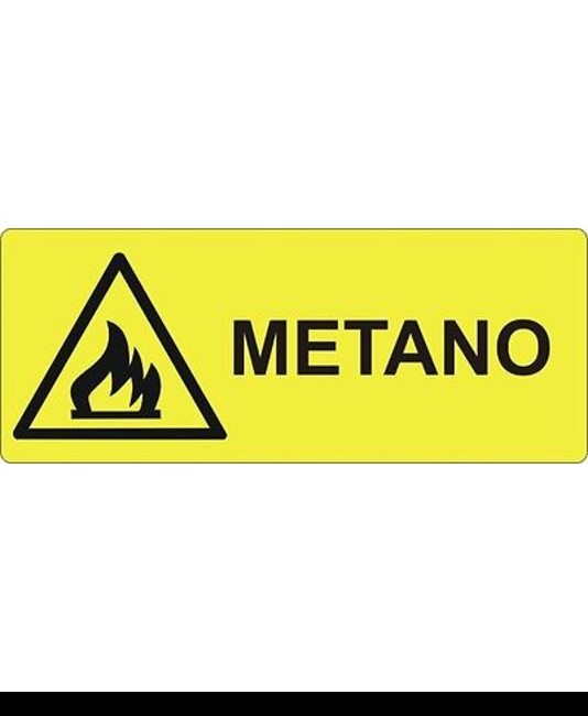 etichette adesive  pericolo metano