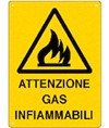 Cartello 'attenzione gas infiammabili' Cartello 'attenzione gas infiammabili'