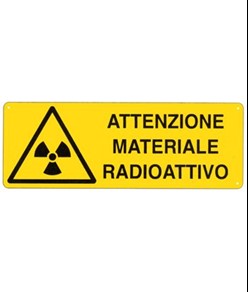 etichette adesive  attenzione materiale radioattivo