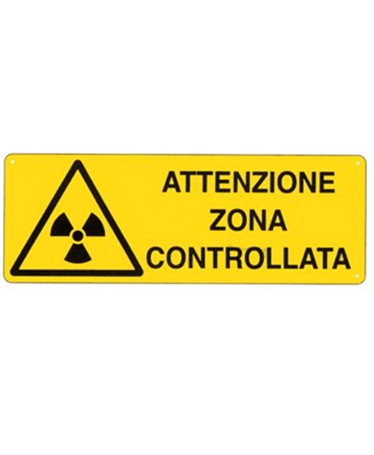 Cartello 'attenzione zona controllata' Cartello 'attenzione zona controllata'