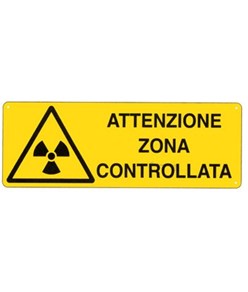 etichette adesive  attenzione zona controllata