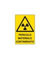 Cartello 'pericolo materiale contaminato Cartello 'pericolo materiale contaminato