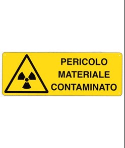 Etichette adesive  pericolo materiale contaminato
