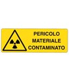 Cartello 'pericolo materiale contaminato Cartello 'pericolo materiale contaminato