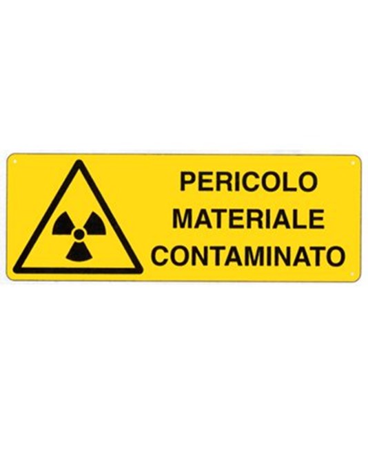 Cartello 'pericolo materiale contaminato Cartello 'pericolo materiale contaminato