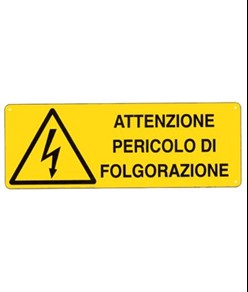 Etichette adesive  attenzione pericolo di folgorazione