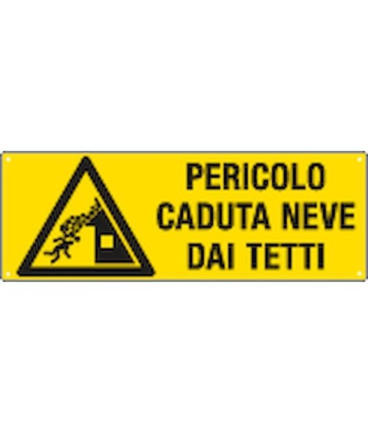 Cartello 'pericolo caduta neve dai tetti' Cartello 'pericolo caduta neve dai tetti'