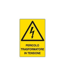 Cartello 'pericolo trasformatore in tensione'