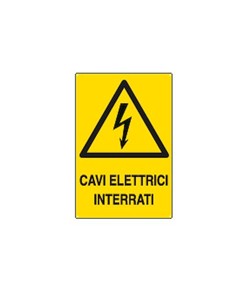 Cartello 'cavi elettrici interrati'