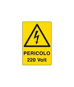 Cartello 'pericolo 220 Volt'