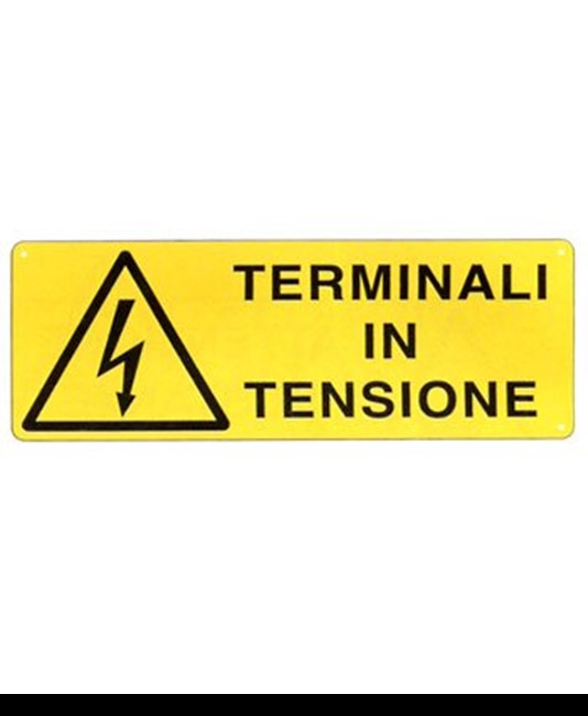 Confezione 5 etichette adesive 'terminali in tensione