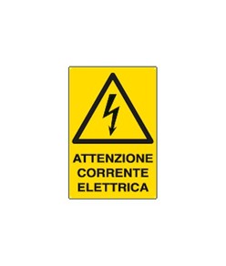 Cartello 'attenzione corrente elettrica'
