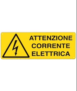 Cartello 'attenzione corrente elettrica'