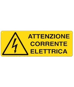 Cartello 'attenzione corrente elettrica'