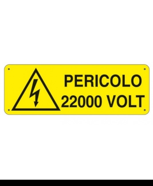 etichette adesive 'pericolo 22000 volt'