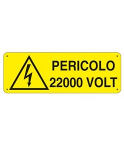 etichette adesive 'pericolo 22000 volt'