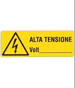 Cartello 'alta tensione Volt