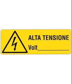 Cartello 'alta tensione Volt