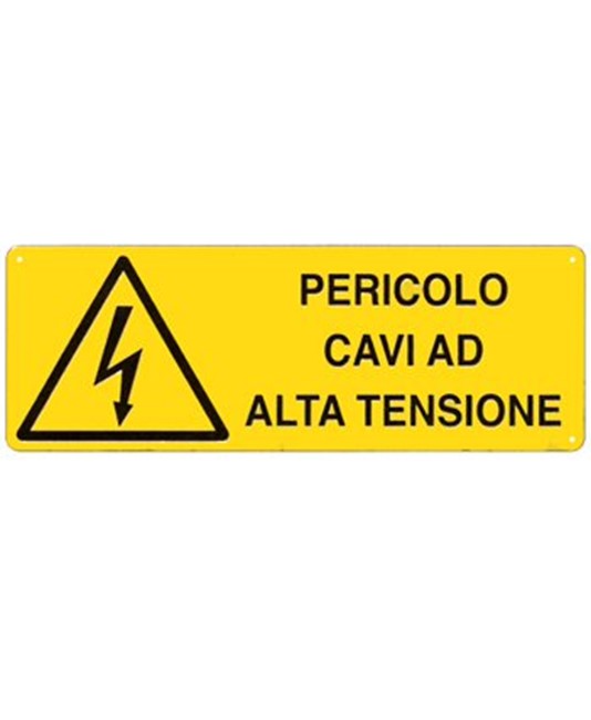 Cartello 'pericolo cavi ad alta tensione' Cartello 'pericolo cavi ad alta tensione'