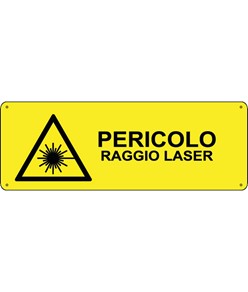 Etichette adesive  pericolo raggio laser