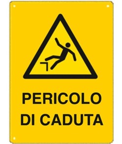 Cartello pericolo di caduta