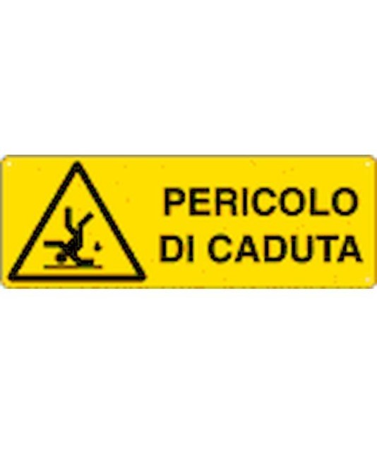 Cartello 'pericolo di caduta' in PVC rigido Cartello 'pericolo di caduta' in PVC rigido