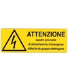 Cartello 'attenzione quadro provvisto di alimentazione..'