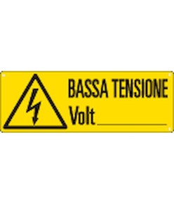 Cartello 'bassa tensione volt__'