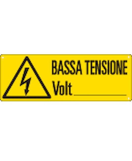 Cartello 'bassa tensione volt__' Cartello 'bassa tensione volt__'