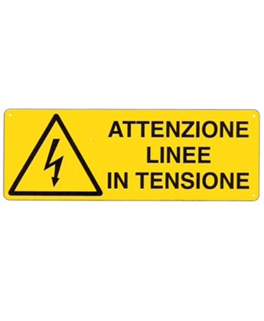 Cartello 'attenzione linee in tensione' Cartello 'attenzione linee in tensione'