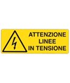 etichette adesive 'attenzione linee in tensione'