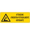 etichette adesive  attenzione atmosfera potenzialmente asfissiante