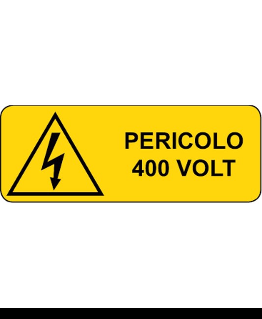 etichette adesive 'pericolo 400 volt'