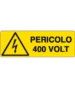 Cartello 'pericolo 400 volt'