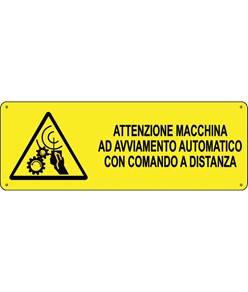 etichette adesive  attenzione macchina ad avviamento automatico