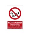 Cartello divieto  di fumo all'aperto per struttura scolastica