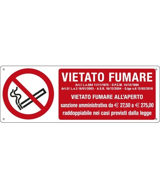 Cartello vietato fumare all'aperto Cartello vietato fumare all'aperto