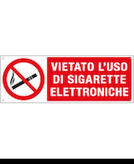 etichette adesive 'vietato l'uso di sigarette elettroniche'