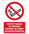 Cartello vietato fumare no smoking defense de fumer rauchen verboten Cartello vietato fumare no smoking defense de fumer rauchen verboten