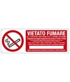 Cartello vietato  fumare i trasgressori sono soggetti al pagamento