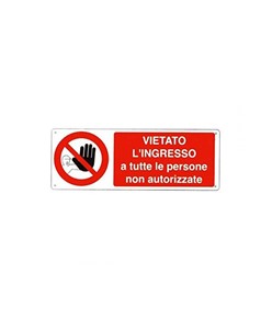 etichette adesive  vietato l'ingresso a tutte le persone non autorizzate