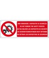 etichette adesive multilingue  Non rimuovere i dispositivi di sicurezza